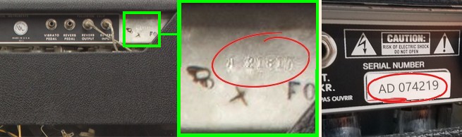 Fender Amps serial number location